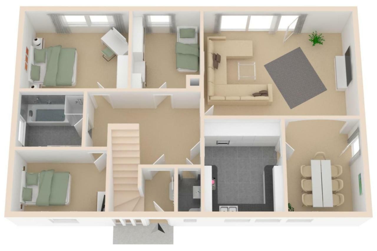 Tolle 125M² Erdgeschosswohnung Im Einzelhaus Кальтенкирхен Экстерьер фото